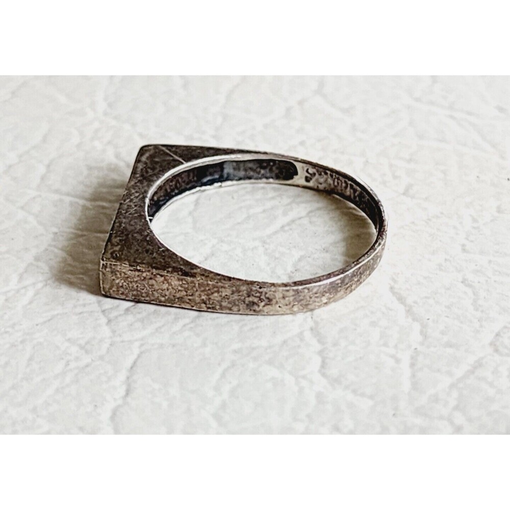 Sterling Silver Heart Square Stackable Stacking R… - image 2